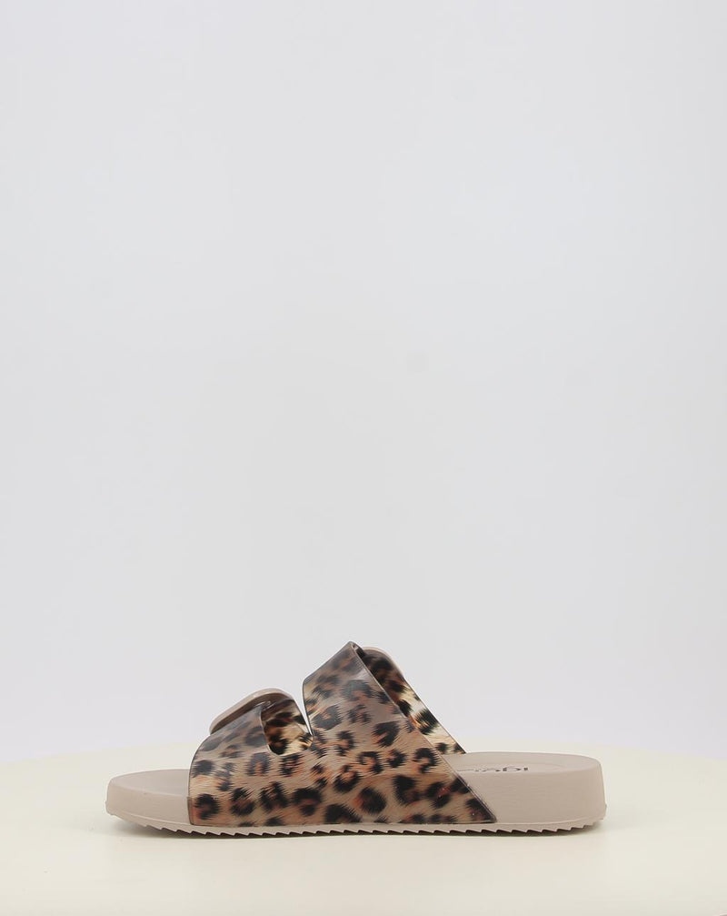 Chanclas IGOR HABANA BRILLO LEO SAND animal print