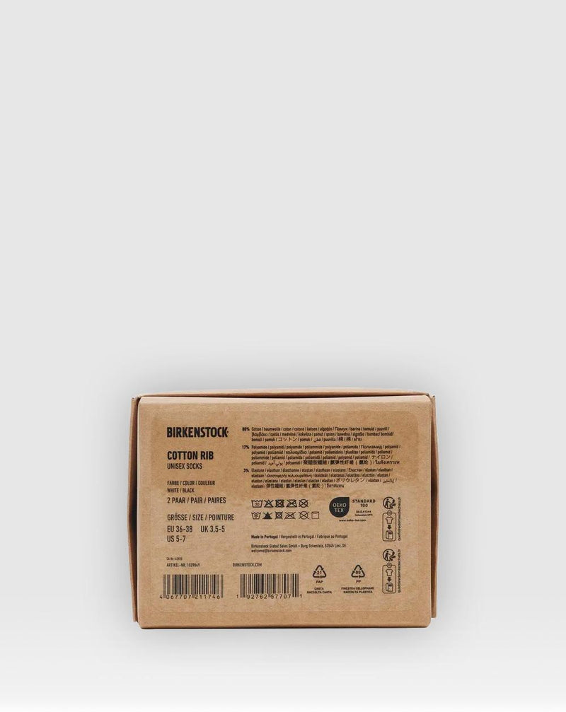 Calcetines BIRKENSTOCK 2 PACK COTTON RIB negro